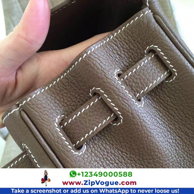 Hermes Etoupe Clemence Kelly Retourne 28cm Lushentic AAAAA Grade Replica - Image 5