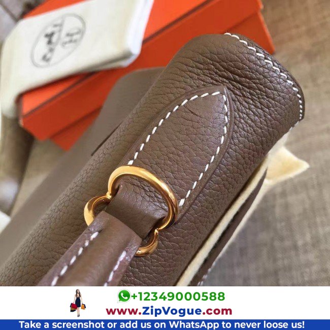 Hermes Etoupe Clemence Kelly Retourne 28cm Lushentic AAAAA Grade Replica - Image 7