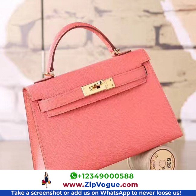 Hermes Flamingo Epsom Kelly Mini II 20cm Lushentic AAAAA Grade Replica
