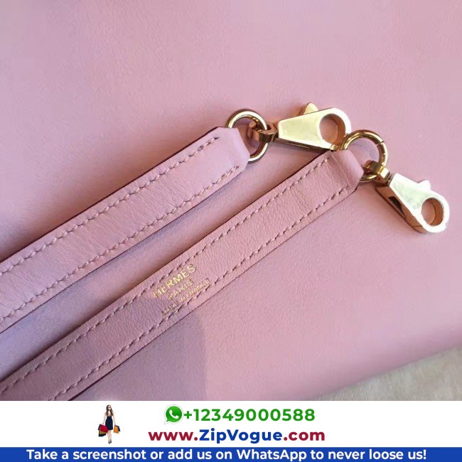 Hermes Rose Dragee Swift Kelly Retourne 32cm Lushentic AAAAA Grade Replica - Image 5