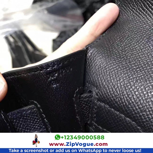 Hermes Black Epsom Kelly Sellier 28cm Lushentic AAAAA Grade Replica - Image 6