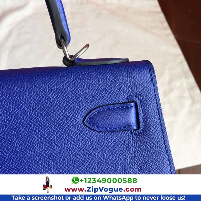 Hermes Blue Electric Epsom Kelly Sellier 28cm Lushentic AAAAA Grade Replica - Image 2