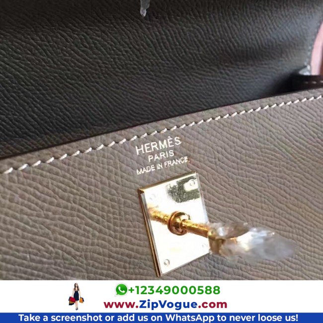Hermes Etoupe Epsom Kelly Sellier 28cm Lushentic AAAAA Grade Replica - Image 4