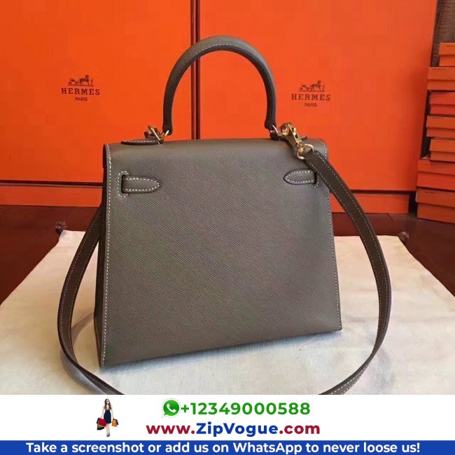 Hermes Etoupe Epsom Kelly Sellier 28cm Lushentic AAAAA Grade Replica - Image 5