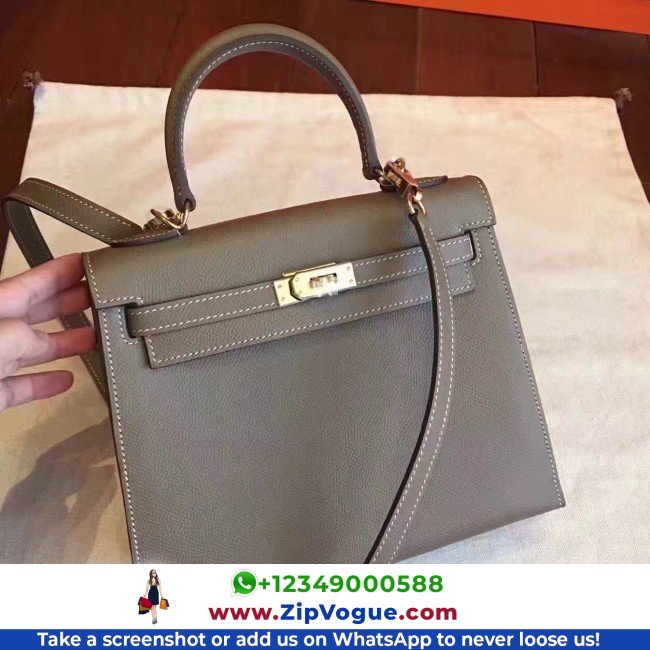 Hermes Etoupe Epsom Kelly Sellier 28cm Lushentic AAAAA Grade Replica
