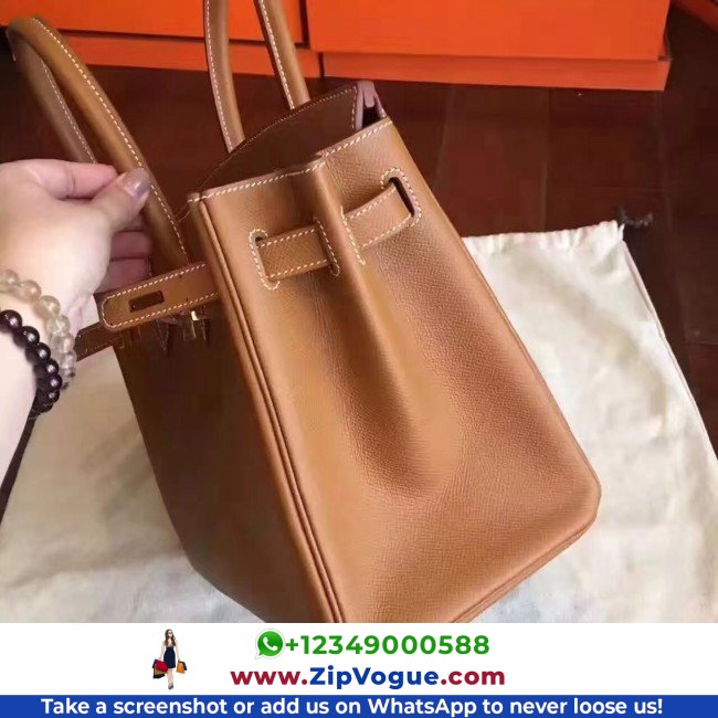 Hermes Gold Epsom Birkin 30cm Lushentic AAAAA Grade Replica - Image 8