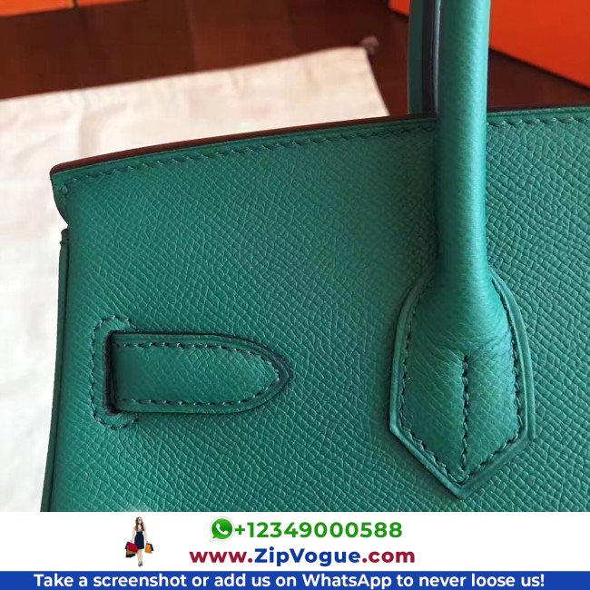 Hermes Malachite Epsom Birkin 30cm Lushentic AAAAA Grade Replica - Image 3