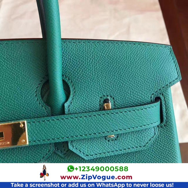 Hermes Malachite Epsom Birkin 30cm Lushentic AAAAA Grade Replica - Image 5