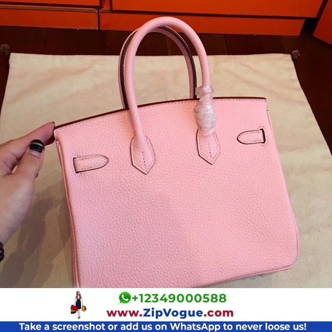 Hermes Pink Clemence Birkin 25cm Lushentic AAAAA Grade Replica - Image 6
