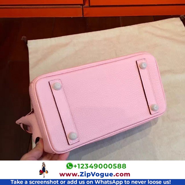 Hermes Pink Clemence Birkin 25cm Lushentic AAAAA Grade Replica - Image 8