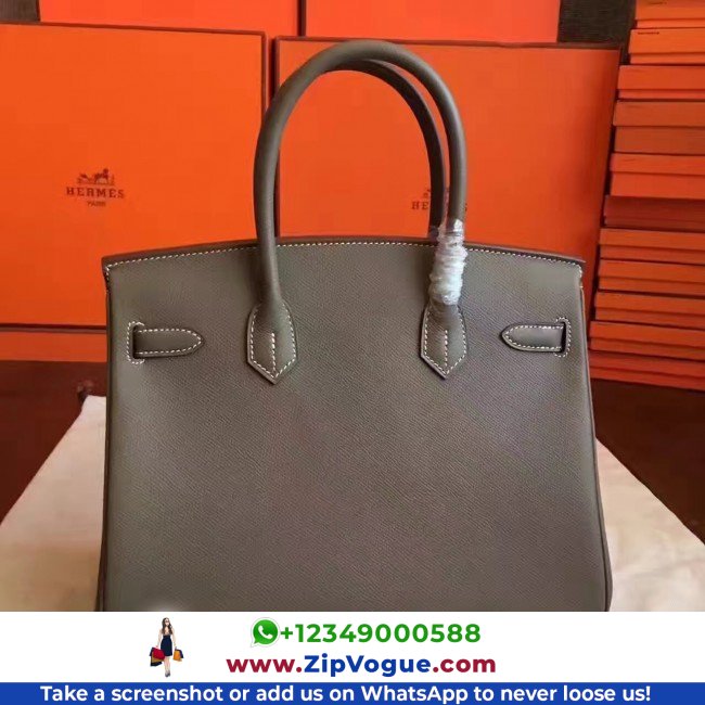 Hermes Etoupe Epsom Birkin 30cm Lushentic AAAAA Grade Replica - Image 5