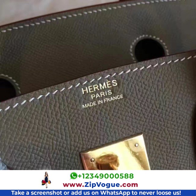 Hermes Etoupe Epsom Birkin 30cm Lushentic AAAAA Grade Replica - Image 6