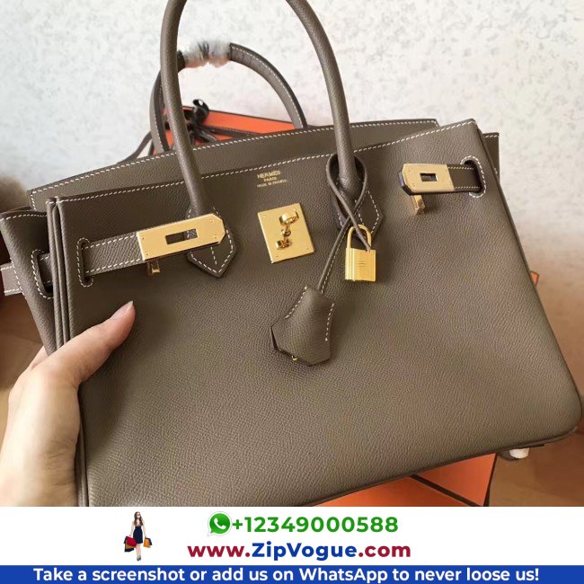 Hermes Etoupe Epsom Birkin 30cm Lushentic AAAAA Grade Replica - Image 8
