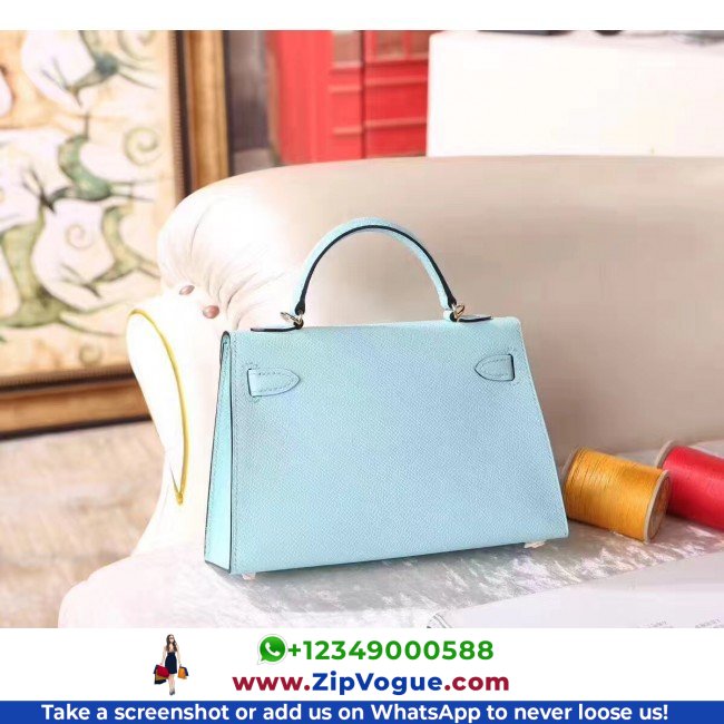Hermes Blue Zephyr Epsom Kelly Mini II 20cm Lushentic AAAAA Grade Replica - Image 2