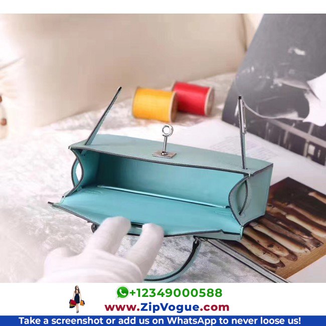 Hermes Blue Zephyr Epsom Kelly Mini II 20cm Lushentic AAAAA Grade Replica - Image 3