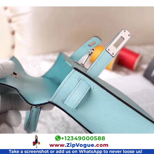 Hermes Blue Zephyr Epsom Kelly Mini II 20cm Lushentic AAAAA Grade Replica - Image 7