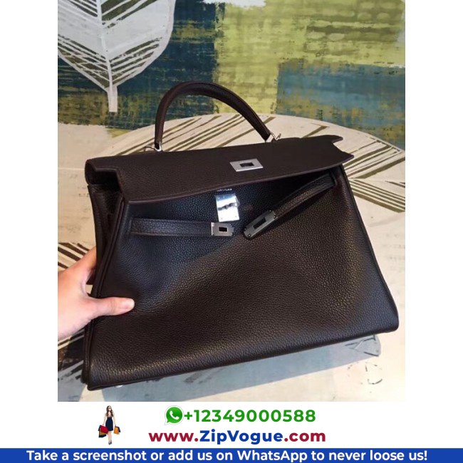 Hermes Cafe Clemence Kelly 35cm Lushentic AAAAA Grade Replica - Image 2