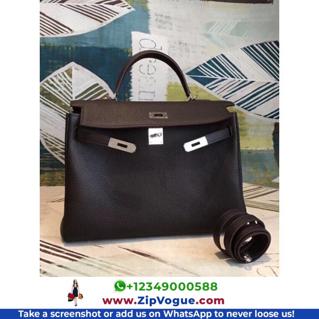 Hermes Cafe Clemence Kelly 35cm Lushentic AAAAA Grade Replica - Image 8