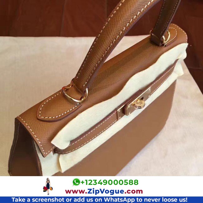 Hermes Brown Epsom Kelly Sellier 28cm Lushentic AAAAA Grade Replica - Image 2